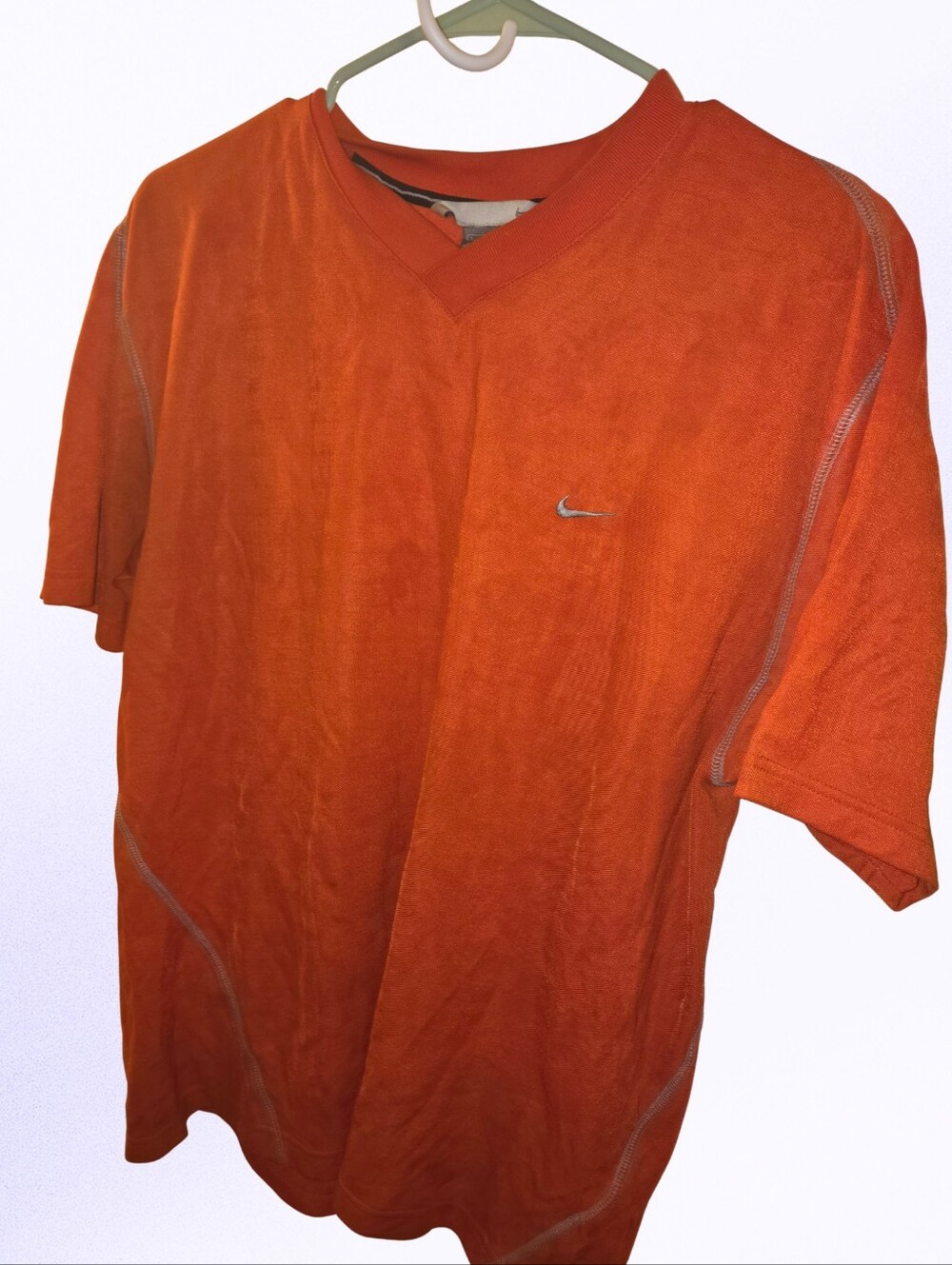 Nike Men’s Orange Short-Sleeve Athletic Shirt